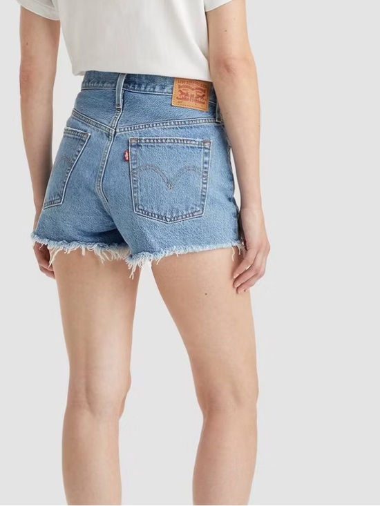 Levi's Pants - Levi's Women's 501  High Rise Fitted Through Blue Denim Cutoff Shorts